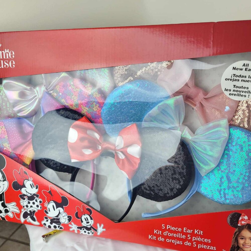 New Disguise Disney Minnie Mouse Ear Headband Set, 5 Piece Ears